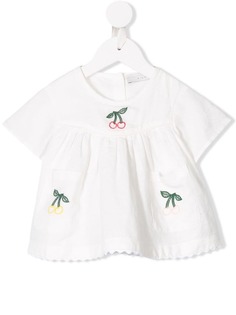 Stella Mccartney Kids топ с вышитыми вишнями