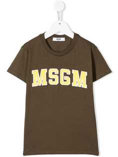 Msgm Kids футболка с логотипом