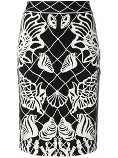 Alexander McQueen юбка вязки интарсия