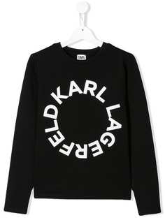 Karl Lagerfeld Kids футболка с принтом логотипа