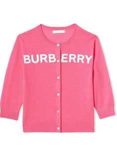 Burberry Kids кашемировый костюм-двойка с принтом логотипа