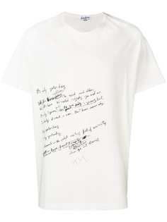 Yohji Yamamoto базовая футболка с принтом