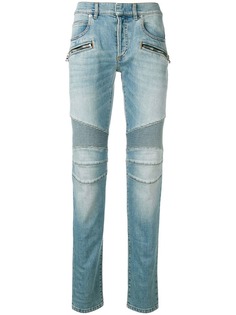 Balmain джинсы с прорехами на коленях