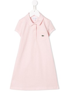 Lacoste Kids платье-рубашка с воротником-поло