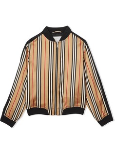 Burberry Kids куртка-бомбер Icon Stripe