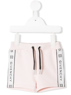 Givenchy Kids шорты со вставками и логотипом