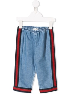 Gucci Kids джинсы с отделкой Web на лампасах