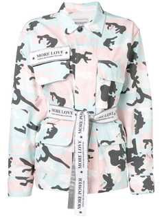Forte Dei Marmi Couture куртка-рубашка с камуфляжным принтом и надписью More Love