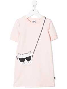 Karl Lagerfeld Kids платье с принтом Choupette