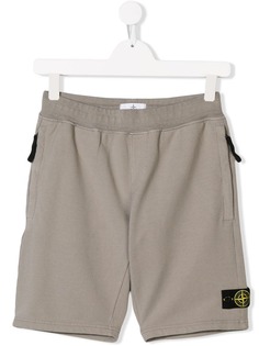 Stone Island Junior шорты с нашивкой-логотипом