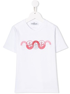 Stone Island Junior футболка с принтом логотипа