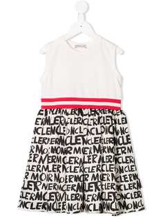 Moncler Kids расклешенное платье с логотипом
