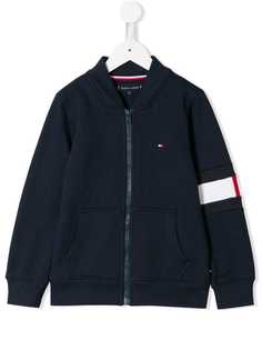 Tommy Hilfiger Junior куртка-бомбер с вышитым логотипом