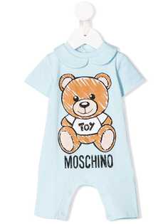 Moschino Kids ромпер с принтом teddy bear