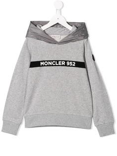 Moncler Kids худи с контрастными вставками и логотипом