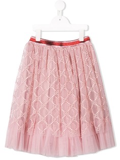 Gucci Kids юбка с вышитым логотипом