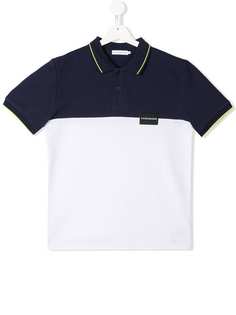 Calvin Klein Kids рубашка-поло с контрастной вставкой