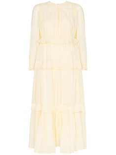 Isabel Marant Étoile ярусное платье миди Aboni