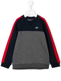 Lacoste Kids толстовка дизайна колор-блок с логотипом