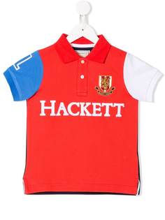 Hackett Kids рубашка-поло дизайна колор-блок