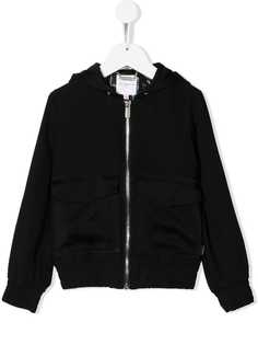 Givenchy Kids куртка с капюшоном и вышивкой на спине