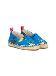 Dolce & Gabbana Kids эспадрильи с принтом Super DG