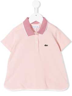 Lacoste Kids рубашка-поло с контрастным воротником