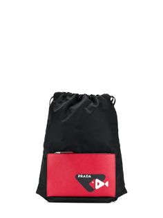 Prada рюкзак на шнурке с логотипом