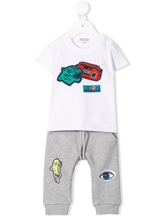 Kenzo Kids спортивный костюм с принтом