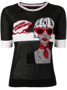 Ermanno Scervino трикотажный топ в стиле поп-арт