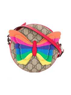 Gucci Kids футболка с аппликацией бабочки