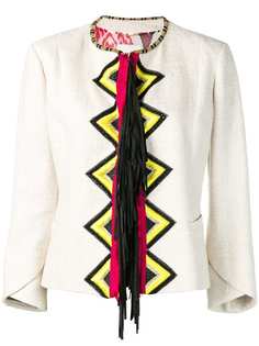Bazar Deluxe пиджак с геометричной вышивкой