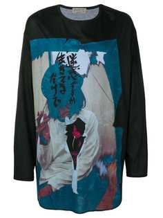 Yohji Yamamoto футболка Geisha с длинными рукавами