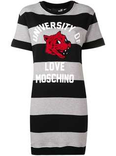 Love Moschino платье-футболка в полоску