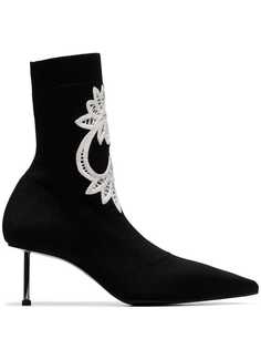 Alexander McQueen эластичные ботильоны с вышивкой
