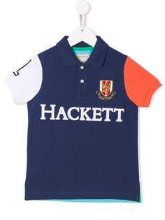 Hackett Kids рубашка-поло с контрастными вставками