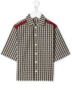 Marni Kids рубашка в клетку с короткими рукавами