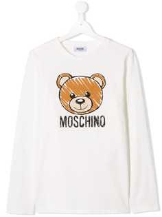 Moschino Kids толстовка с принтом медведя