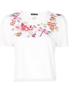 Josie Natori embroidered tee