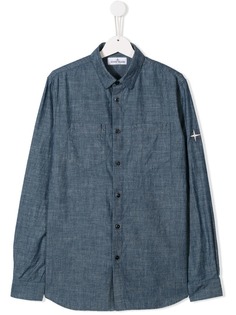 Stone Island Junior джинсовая рубашка