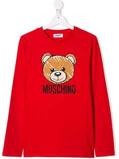 Moschino Kids толстовка с принтом медведя