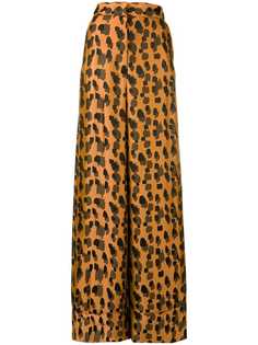 Just Cavalli брюки палаццо с леопардовым принтом