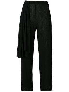 Fuzzi draped-detail cropped trousers