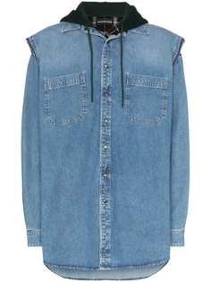 Balenciaga джинсовая рубашка с многослойным эффектом