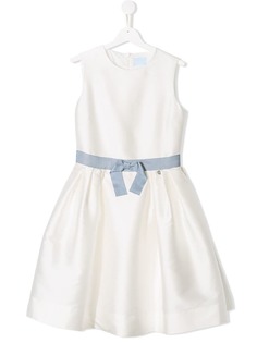 Lanvin Enfant расклешенное платье с бантом
