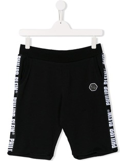 Philipp Plein Junior logo trimmed shorts