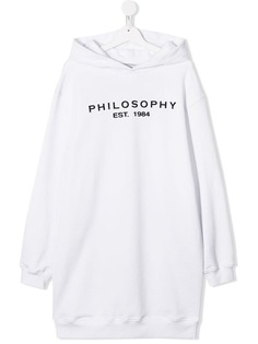 Philosophy Di Lorenzo Serafini Kids платье-толстовка с принтом логотипа