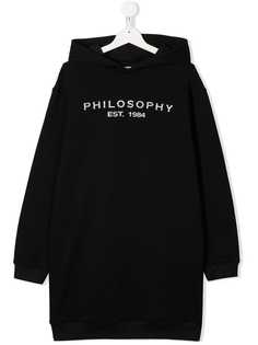 Philosophy Di Lorenzo Serafini Kids платье-толстовка с принтом логотипа