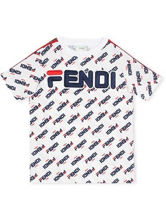 Fendi Kids футболка со сплошным принтом
