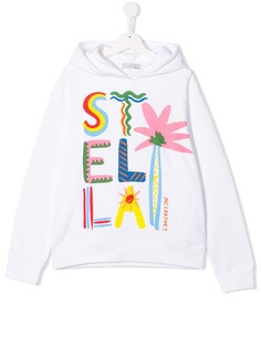 Stella Mccartney Kids толстовка с графическим логотипом и капюшоном